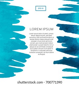Abstract watercolor on a light background.The color splashing in the paper. Hand drawn Vector illustration