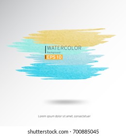 Abstract watercolor on a light background.The color splashing in the paper. Hand drawn Vector illustration