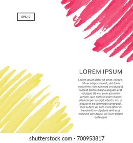 Abstract watercolor on a light background.The color splashing in the paper. Hand drawn Vector illustration