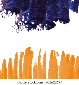 Abstract watercolor on light background.The color splashing in the paper. Hand drawn Vector illustration