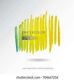 Abstract watercolor on a light background.The color splashing in the paper. Hand drawn Vector illustration