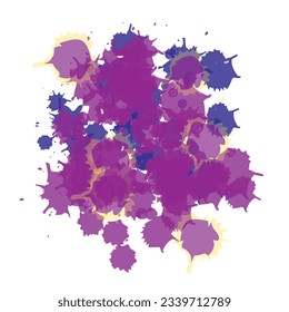 Abstract watercolor on white backround .The color splashing on the paper.It is a hand drawn.Set of bright colorful vector watercolor background. Abstract illustration