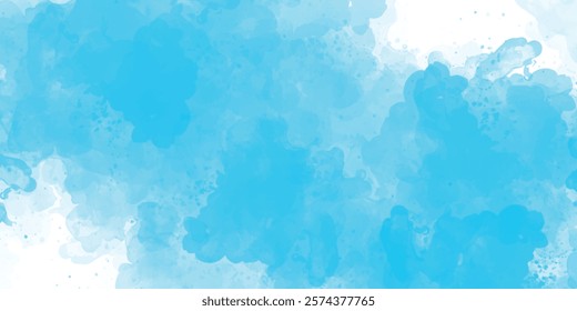 Abstract watercolor paint background by nay blue and teal green with liquid fluid texture for background, banner blue watercolor background.