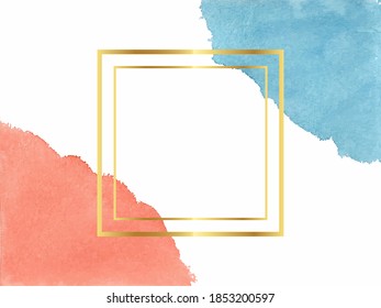 Abstract watercolor paint frame background