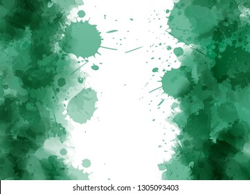 Abstract watercolor paint splashes flag of Nigeria. Template for national holiday background, banner, poster, invitation, etc