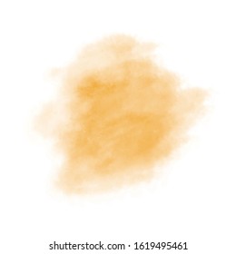 Abstract watercolor paint stain, drawn