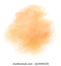 Abstract watercolor paint stain, drawn