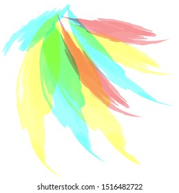 Abstract watercolor paint strokes. Vector illustration