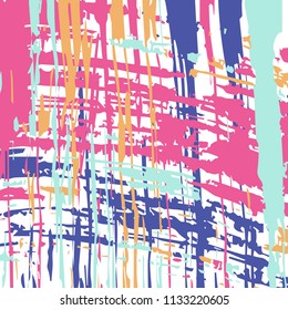 Abstract watercolor paintbrush strokes messy background. Vector artwork for design purposes with and brush strokes. Decorative hand drawn brush smears template for print.