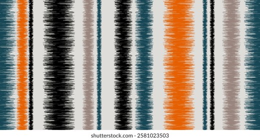 Abstract Watercolor Painting stripe seamless pattern background.Boho Camouflage Strokes Tie Dye Batik. Ombre gradient multicolor for surface print ikat gradient tileable wallpaper