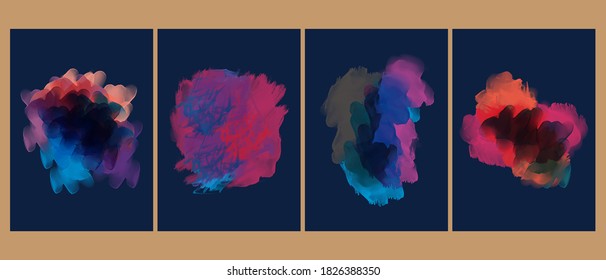 Abstract watercolor painting for wall decoration, book cover, annual report cover. Vector eps 10