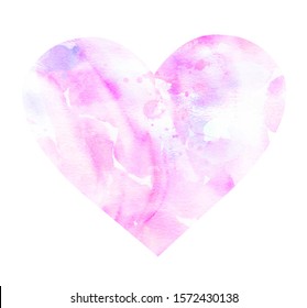 Abstract watercolor pink color sketch torn shape vector illustration. Colorful bright dry paper texture hand drawn object element for party card. Art design, background, wallpaper, print, banner, tag