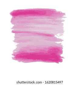 Abstract watercolor pink on white background. Vector illustrarion. 