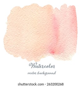Abstract watercolor pink and rose hand drawn texture, isolated on white background, vector eps10