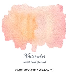 Abstract watercolor pink and rose hand drawn texture, isolated on white background, vector eps10