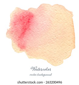 Abstract watercolor pink and rose hand drawn texture, isolated on white background, vector eps10