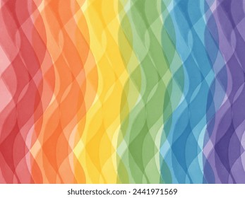 Acuarela abstracta Fondo del orgullo con los colores de la bandera del orgullo LGBTQ. Símbolo de paz y amor. Colorido cartel del mes del orgullo LGBT. Rayas de arco iris en el Orgullo Gay LGBT Fondo de pantalla