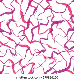 Abstract watercolor random diagonal stripes seamless pattern design, repeating decorative background