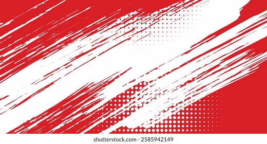 Abstract watercolor red background with halftone effects. vector illustraction.
