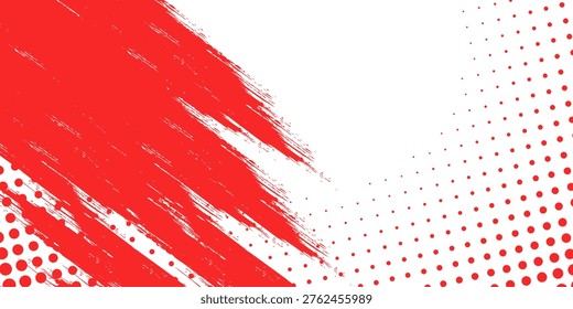 Abstract watercolor red background with halftone effects. vector illustraction.