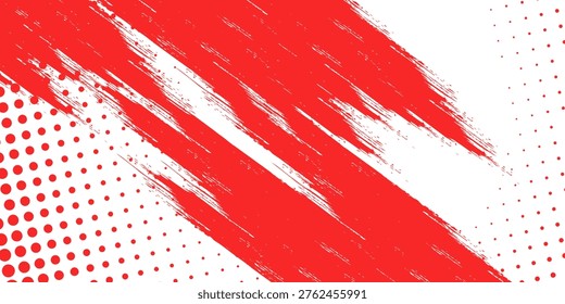 Abstract watercolor red background with halftone effects. vector illustraction.