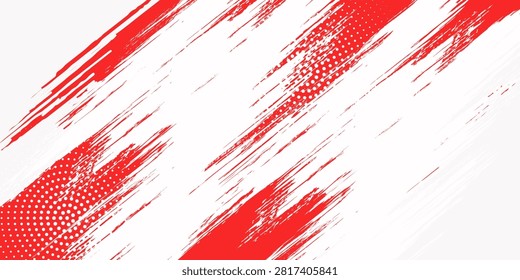Abstract watercolor red background with halftone effects. vector illustraction.
