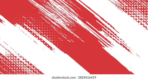 Abstract watercolor red background with halftone effects. vector illustraction.
