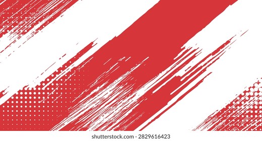 Abstract watercolor red background with halftone effects. vector illustraction.
