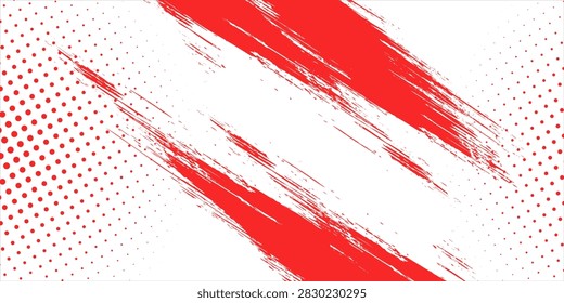 Abstract watercolor red background with halftone effects. vector illustraction.