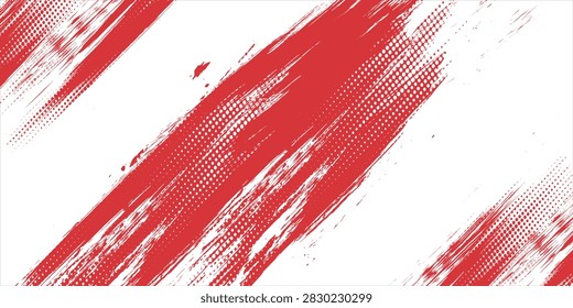Abstract watercolor red background with halftone effects. vector illustraction.
