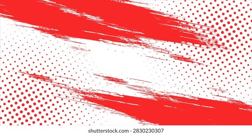 Abstract watercolor red background with halftone effects. vector illustraction.