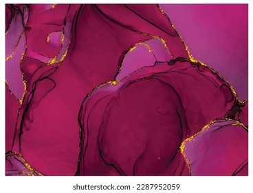 Abstract watercolor red maroon gold glitter background