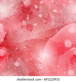 Abstract watercolor seamless pattern. Acrylic or watercolour brush strokes, blots and drops. Perfect for textile, flyers, business cards background