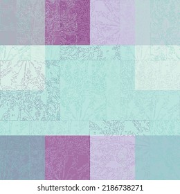 Abstract watercolor seamless pattern. Artwork in geometric modern style. Rainbow gingham plaid.