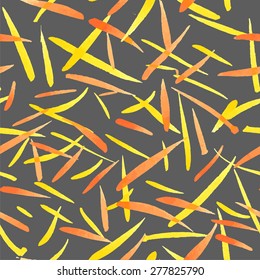 Abstract watercolor seamless pattern with expressive brush strokes. 