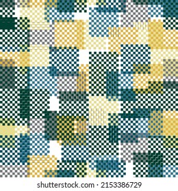 Abstract watercolor seamless pattern. Modern geometric artwork.