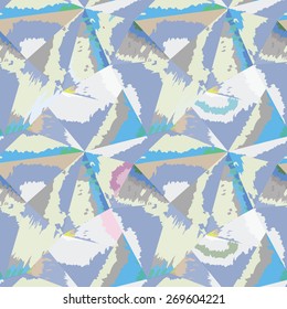 Abstract watercolor seamless pattern. Tiled geometric background