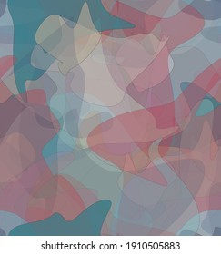 Abstract watercolor seamless vector pattern. Random transparent wavy shapes create artistic pain texture. Pastel multicolored background with organic natural earthy colors. Universal wallpaper.