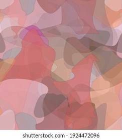 Abstract watercolor seamless vector pattern. Random transparent wavy shapes create artistic pain texture. Pastel multicolored background with organic natural earthy colors. Universal wallpaper.