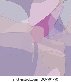 Abstract watercolor seamless vector pattern. Random transparent wavy shapes create artistic pain texture. Pastel multicolored background with organic natural earthy colors. Universal wallpaper.