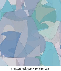 Abstract watercolor seamless vector pattern. Random transparent wavy shapes create artistic pain texture. Pastel multicolored background with organic natural earthy colors. Universal wallpaper.