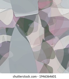 Abstracto acuarela patrón vectorial sin costura. Las formas onduladas transparentes aleatorias crean textura de dolor artístico. Fondo multicolor pastel con colores orgánicos naturales de tierra. Papel de pared universal.