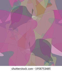 Abstract watercolor seamless vector pattern. Random transparent wavy shapes create artistic pain texture. Pastel multicolored background with organic natural earthy colors. Universal wallpaper.