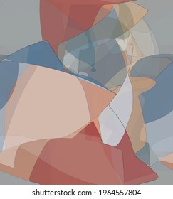 Abstract watercolor seamless vector pattern. Random transparent wavy shapes create artistic pain texture. Pastel multicolored background with organic natural earthy colors. Universal wallpaper.