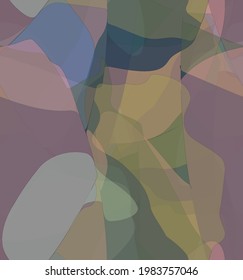 Abstract watercolor seamless vector pattern. Random transparent wavy shapes create artistic pain texture. Pastel multicolored background with organic natural earthy colors. Universal wallpaper.