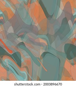 Abstract watercolor seamless vector pattern. Random transparent wavy shapes create artistic pain texture. Pastel multicolored background with organic natural earthy colors. Universal wallpaper.