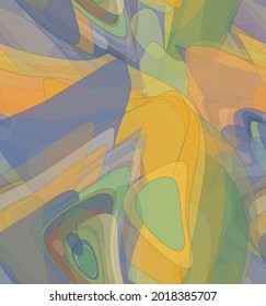 Abstract watercolor seamless vector pattern. Random transparent wavy shapes create artistic pain texture. Pastel multicolored background with organic natural earthy colors. Universal wallpaper.