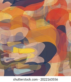 Abstract watercolor seamless vector pattern. Random transparent wavy shapes create artistic pain texture. Pastel multicolored background with organic natural earthy colors. Universal wallpaper.