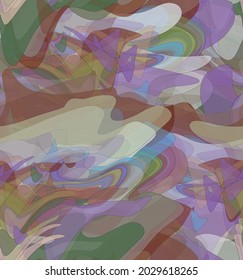 Abstrakte Aquarellfarbe nahtlose Vektormuster. Random durchsichtige Formen erzeugen künstlerische Schmerzgefühle. Pastellfarbener Hintergrund mit natürlichen biologischen Erdfarben. Universeller Bildschirmhintergrund.