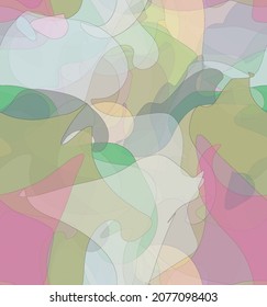 Abstract watercolor seamless vector pattern. Random transparent wavy shapes create artistic pain texture. Pastel multicolored background with organic natural earthy colors. Universal wallpaper.